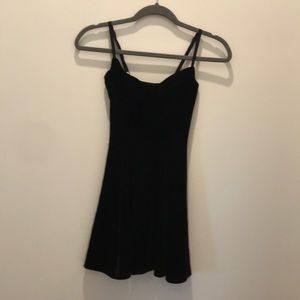 American Apparel black velour slip dress